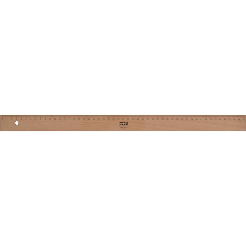 M+R Lineal Holz 50cm Buche Metalleinlage 1 Stück PapierBüroSchreibwar