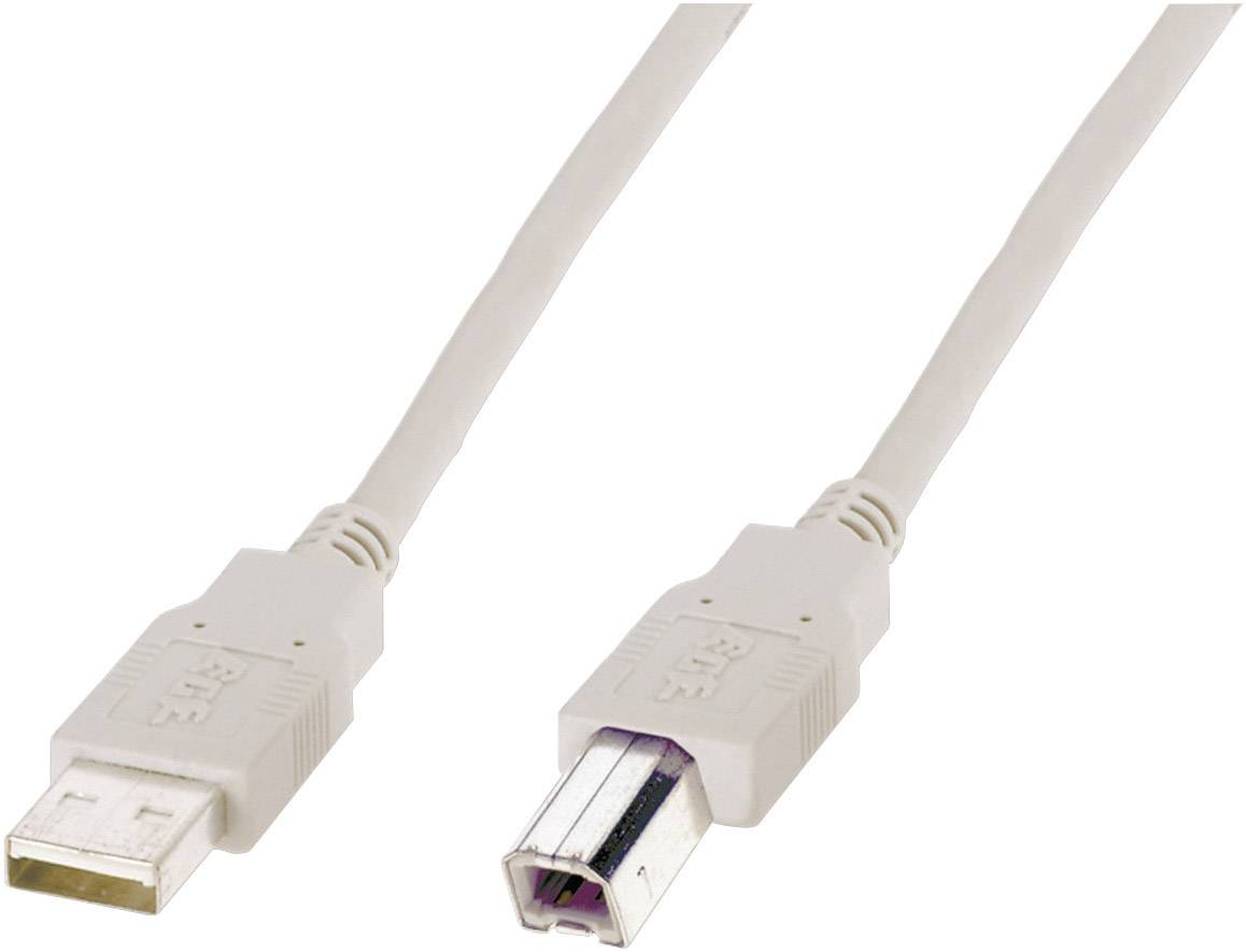 DIGITUS USB 2.0 Anschlusskabel Typ A -B St/St 1.8m, be - AK-300105-018-E