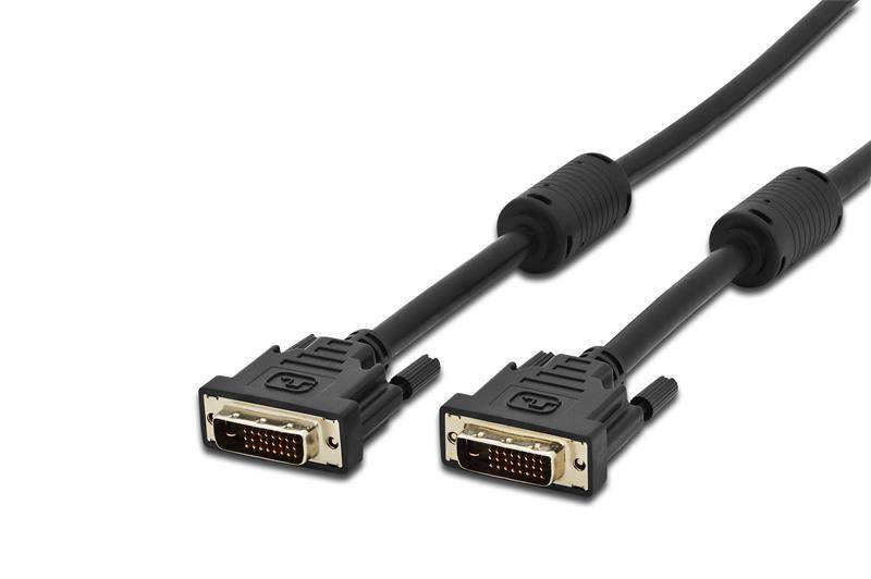DIGITUS DVI-Anschlusskabel 24+1, 1m, schwarz FullHD - AK-320108-010-S
