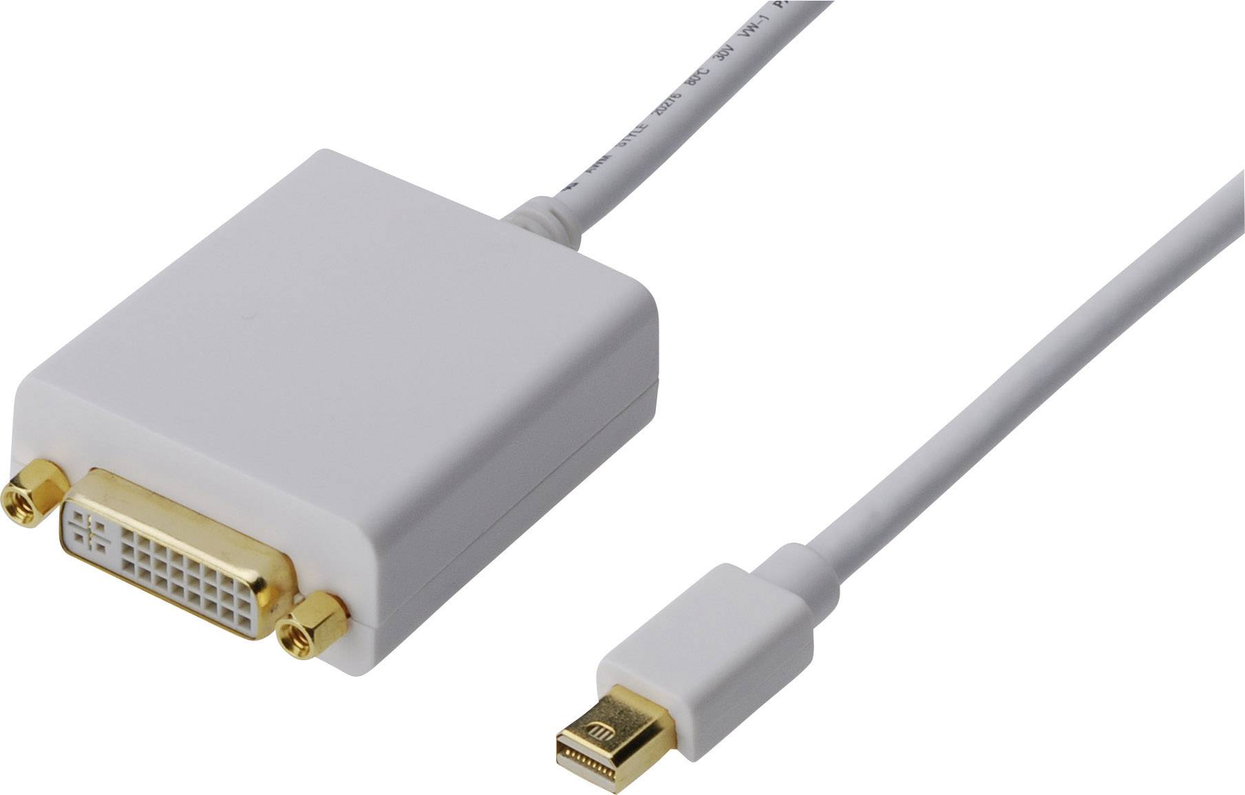 DIGITUS DisplayPort Adapter Mini DP -> DVI 24+5 0,15m weiß - AK-340406-001-W