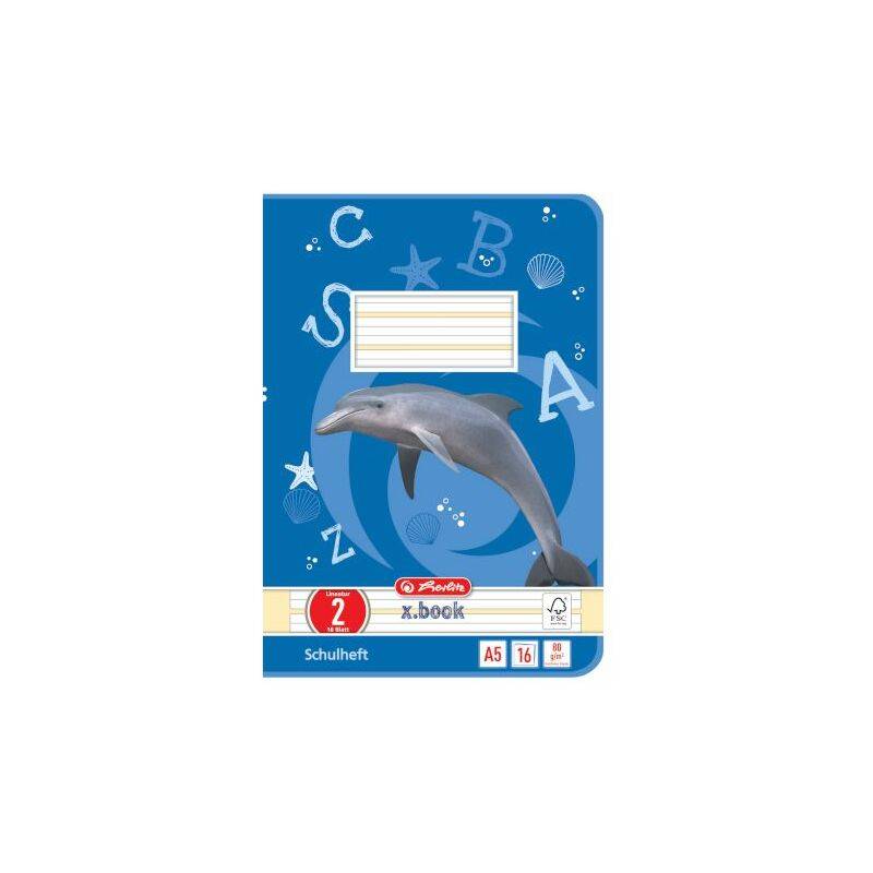 Herlitz Hefte A5 16 Bl. Lineatur 02 FSC liniert, Herlitz 3320207 (BILD1)