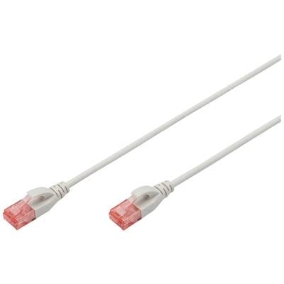 DIGITUS Patchkabel CAT 6 U/UTP Slim, 1m, grau Cat6 Kabel