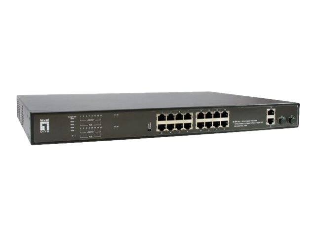 4015867223895 - GEP-2021 - Switch - 16 x 10 100 1000 (PoE) + 2 x 10 100 1000 + 2 x Gigabit SFP (Uplink) - Desktop an Rack montierbar - PoE (270 W) 4015867223895 - GEP-2021 - Switch - 16 x 10 100 1000 (PoE) + 2 x 10 100 1000 + 2 x Gigabit SFP (Uplink) - Desktop an Rack montierbar - PoE (270 W)