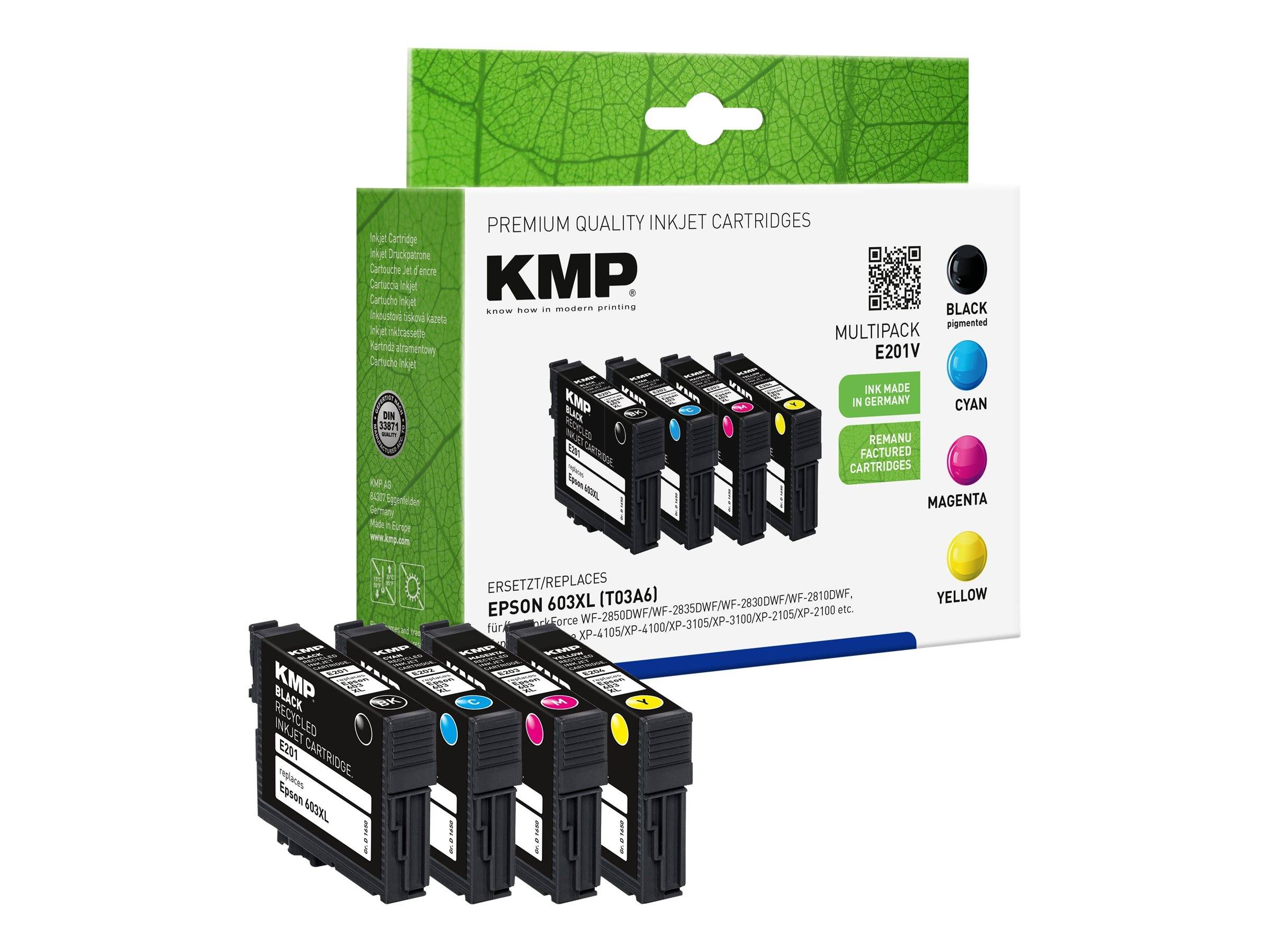 KMP Patrone Epson 603XL T03A6 Multip. 500-3500 S. E201V remanufactured KMP Patrone Epson 603XL T03A6 Multip. 500-3500 S. E201V remanufactured