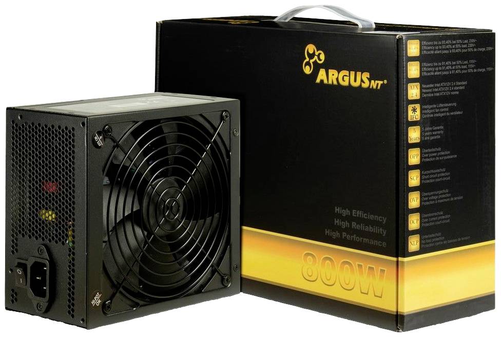 Inter-Tech Netzteil 800W Argus GPS-800 1X140mm Lüfter retail - 88882186