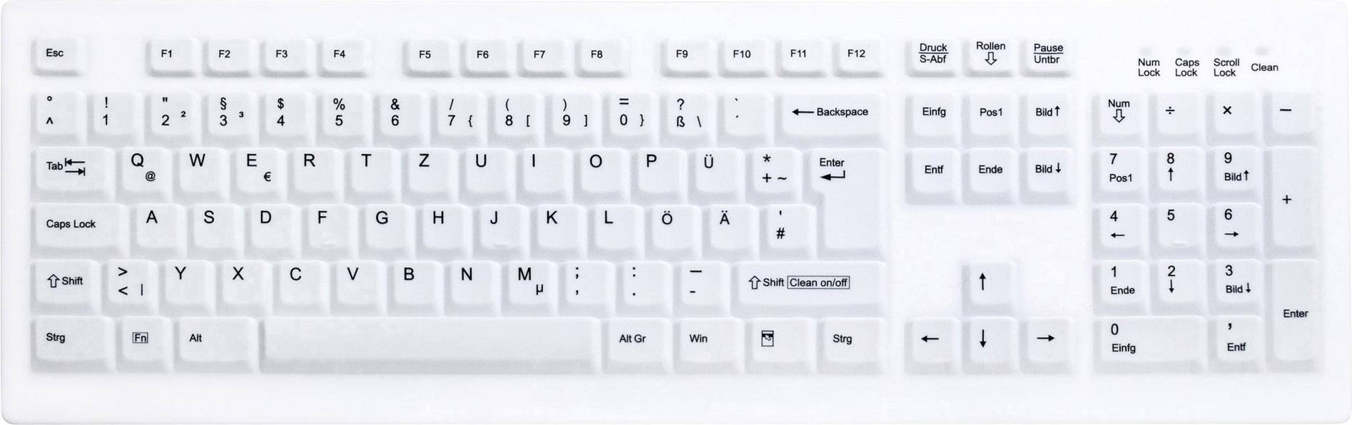 CHERRY ACTIVE KEY MTA AK-C8100 Corded DE-Layout weiß - AK-C8100F-U1-W/GE