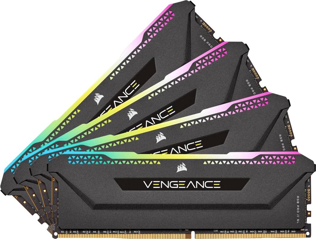 DDR4 64GB PC 3200 CL16 CORSAIR KIT (4x16GB) VENGEANCE RGB retail - CMH64GX4M4E3200C16