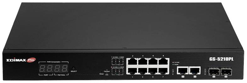 4717964704269 - EDI GS-5210PL - Switch 12-Port Gigabit Ethernet PoE+ SFP 4717964704269 - EDI GS-5210PL - Switch 12-Port Gigabit Ethernet PoE+ SFP