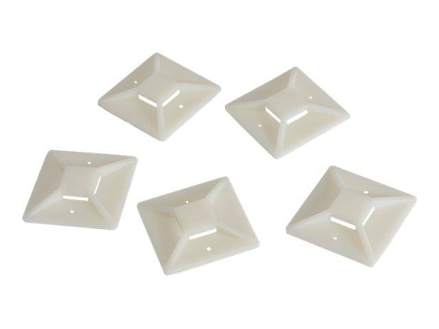 Logilink Kabelbinderhalter ABS 100Stk selbstklebend 4x4cm - KAB0045