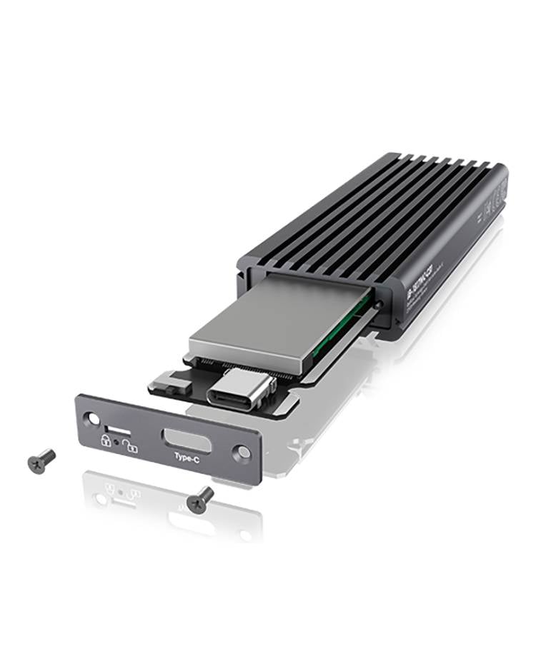 Geh. IcyBox USB 3.1 Typ-C M.2 NVMe SATA SSD Gehäuse extern
