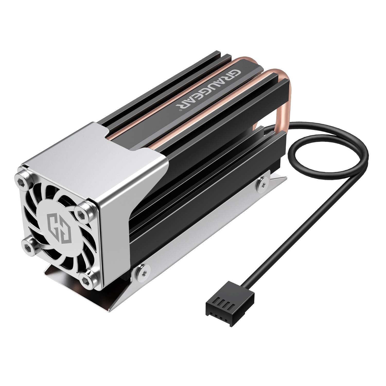 GRAUGEAR Kühlkörper SSD M.2NVMe mit PWM Lüfter retail SSD Kühler