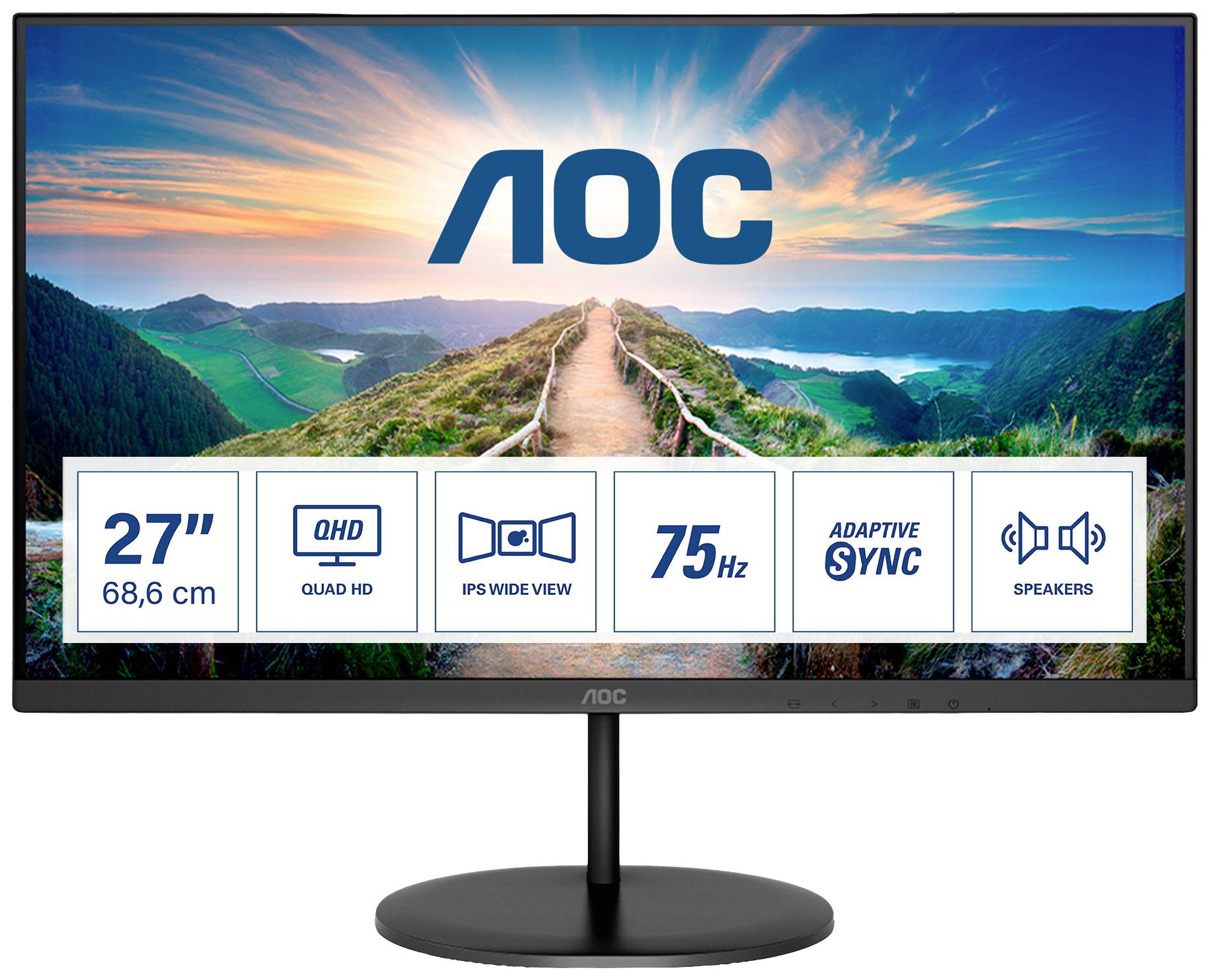 AOC 68,6cm (27) Q27V4EA 16:09 HDMI+DP IPS black - Q27V4EA