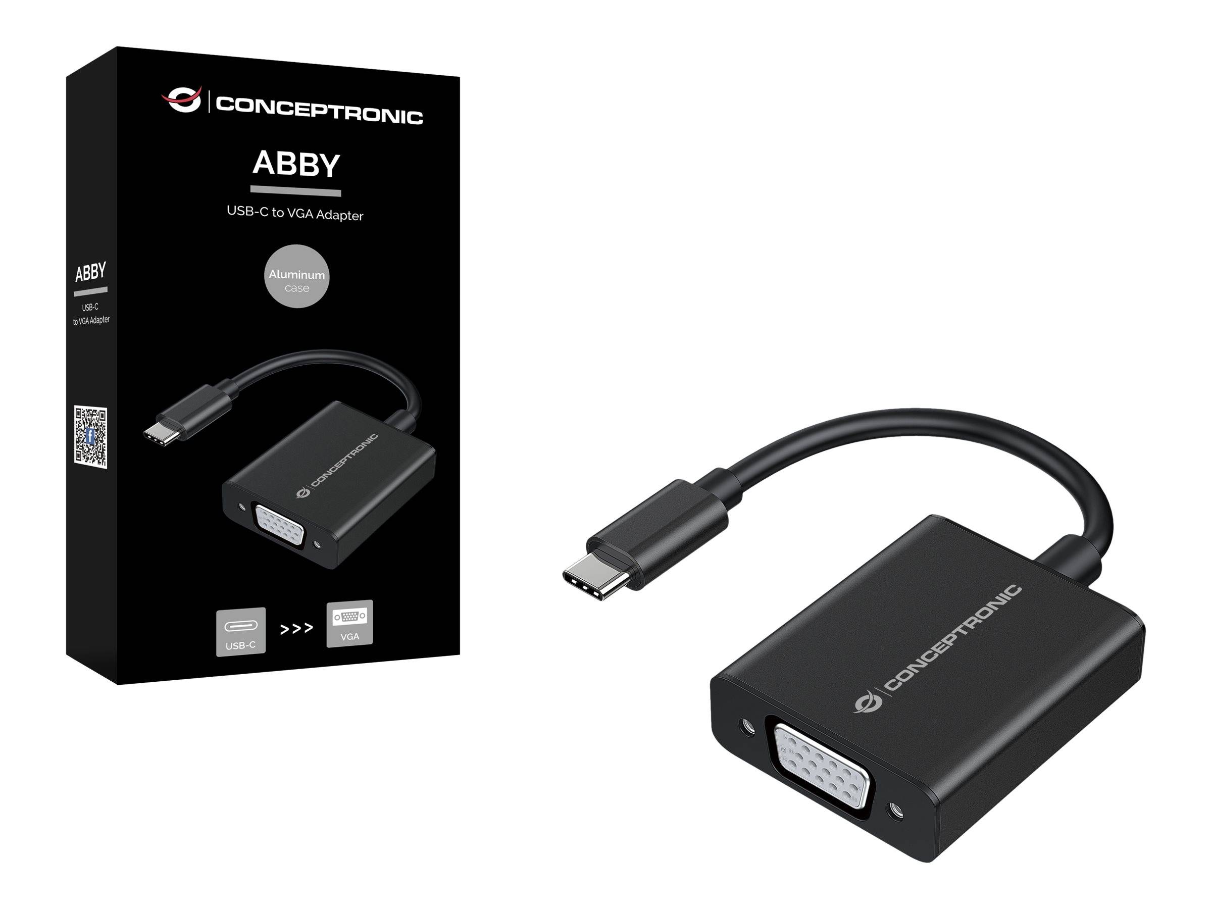 4015867227381 - CONCEPTRONIC Adapter USB-C -> VGA 1080P60Hz 015m 4015867227381 - CONCEPTRONIC Adapter USB-C -> VGA 1080P60Hz 015m