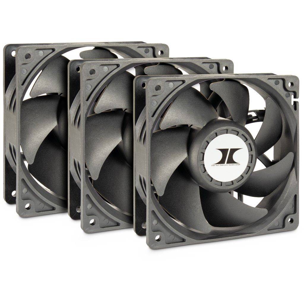 Inter-Tech Lüfter 120*120*38 IPC Fan Set 3xLüfter 120mm 19