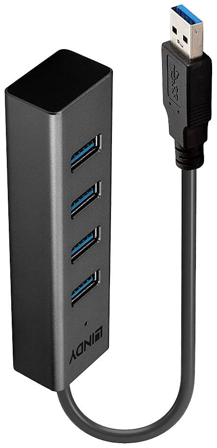 LINDY USB 3.0 Hub 4 Port ohne Netzteil - 43324