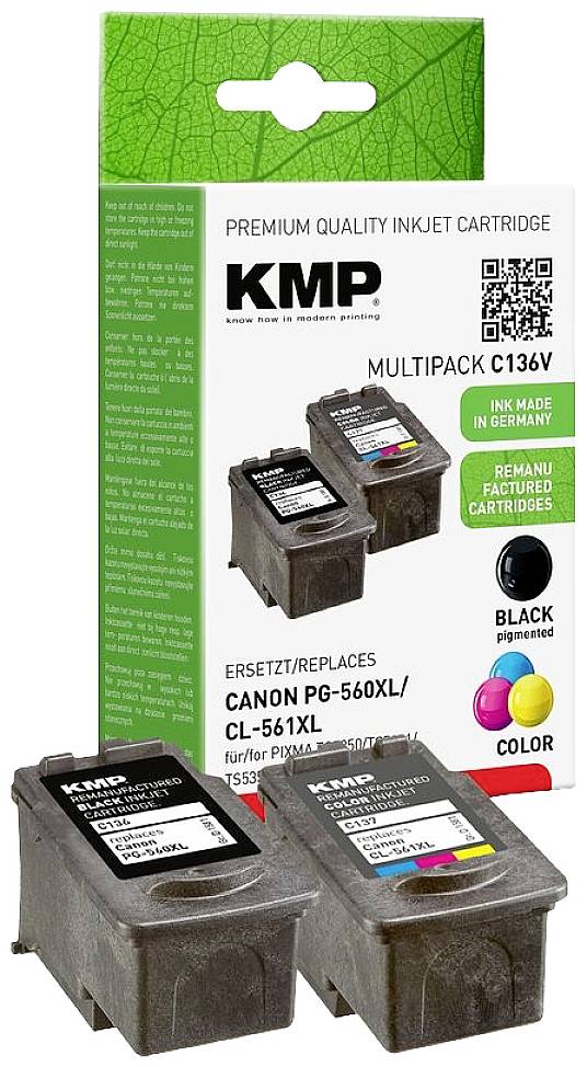 KMP Patrone Canon PG-560XL / CL-561XL 2er-Pack refilled remanufactured