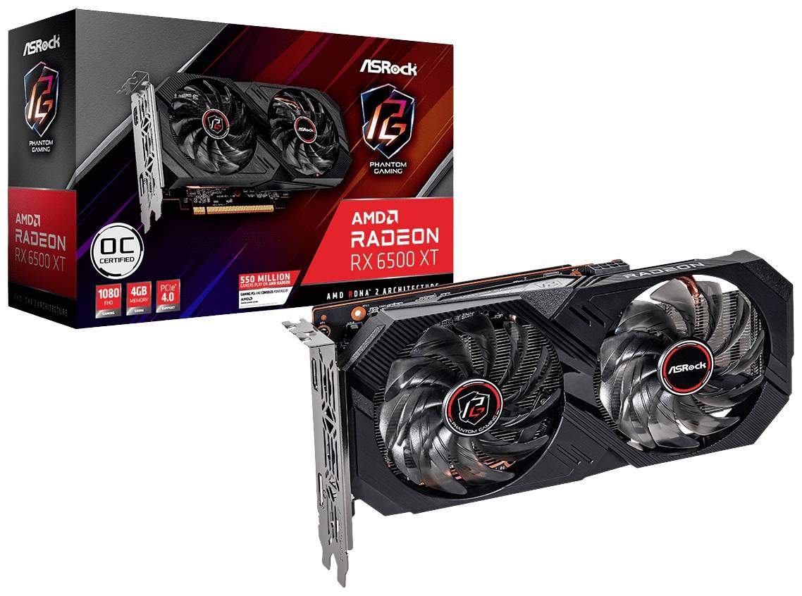 ASRock RX6500XT PGD 4GO 4GB DDR6 HDMI/DP - 90-GA3DZZ-00UANF