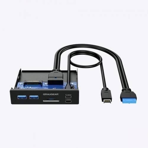 GRAUGEAR USB-HUB+Kartenleser Multi Front Panel, Type-C USB retail