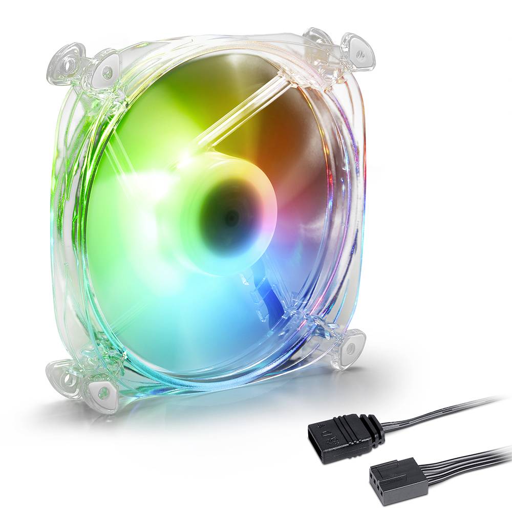 Sharkoon Lüfter 120*120*25 SHARK Disc PWM RGB klar - 4044951034314
