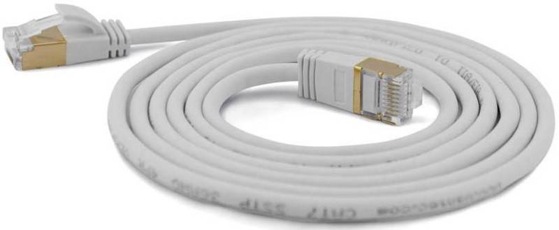 Wantec Patchkabel SSTP CAT7 Ste. CAT6a d=4mm 1,00m grau, 7187 (BILD1)
