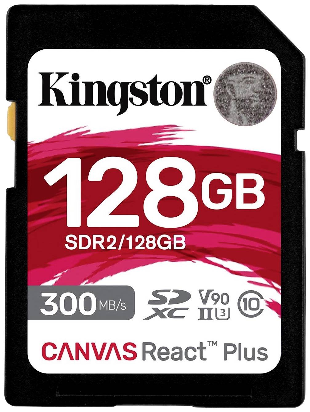 SD Card 128GB Kingston SDXC React+ 300R/260W Reader retail