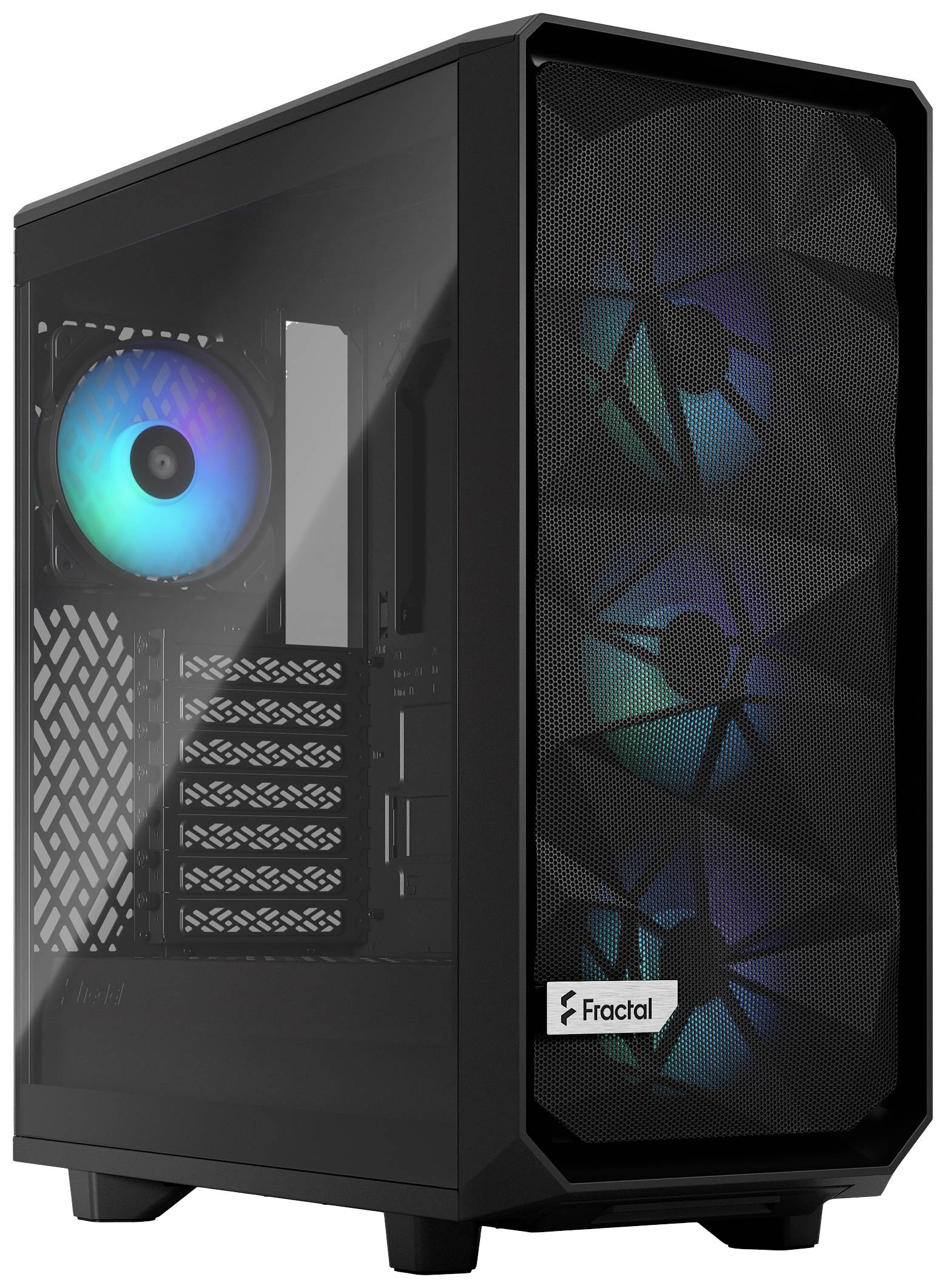 7340172703693 - Meshify Meshify 2 Compact - Mid tower - ATX - Seitenteil mit Fenster (gehärtetes Glas) - keine Spannungsversorgung (ATX) - Black TG Light Tint 7340172703693 - Meshify Meshify 2 Compact - Mid tower - ATX - Seitenteil mit Fenster (gehärtetes Glas) - keine Spannungsversorgung (ATX) - Black TG Light Tint