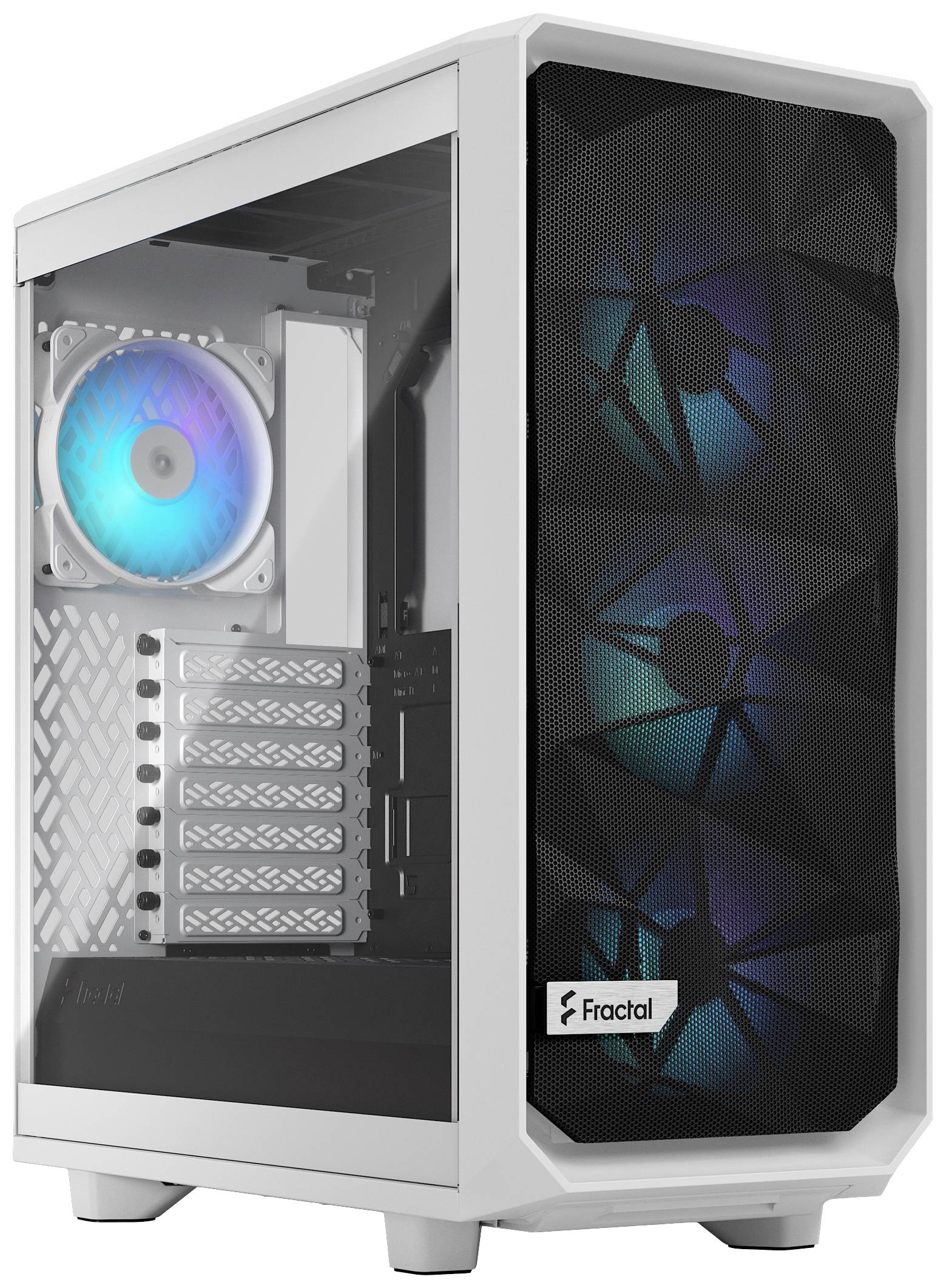 FRACTAL DESIGN Geh Meshify 2 Compact White TG Clear RGB FRACTAL DESIGN Geh Meshify 2 Compact White TG Clear RGB