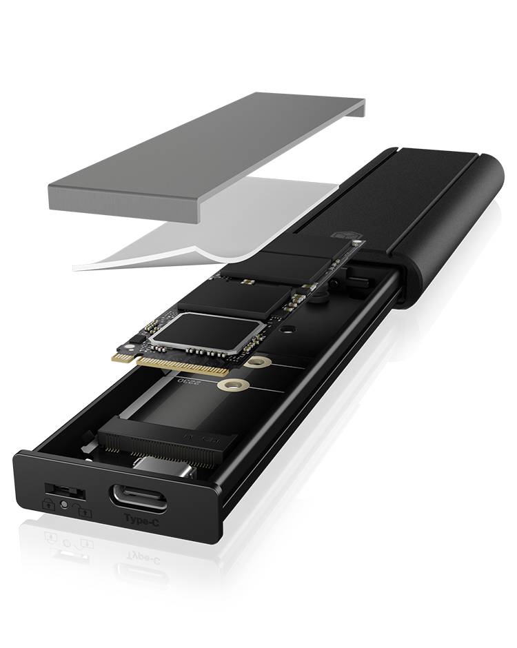 Externes Geh. IcyBox USB Type-C  Gehäuse für M.2 NVMe SSD