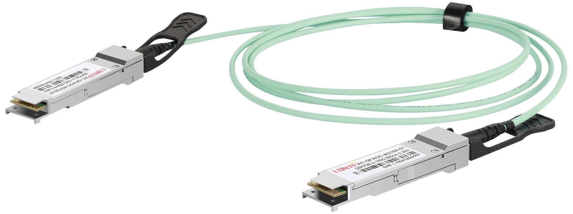 DIGITUS Kabel QSFP28to QSFP28 100G 3.0m türkis - DN-81623