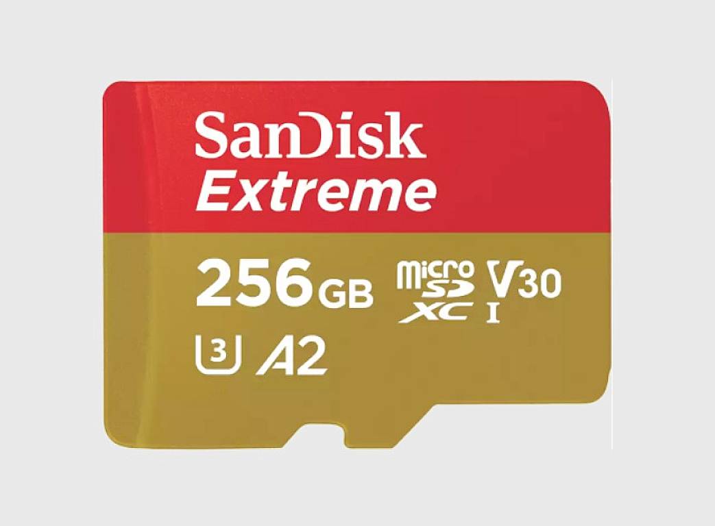 SD MicroSD Card 256GB SanDisk Extreme SDXC inkl. Adapter - SDSQXAV-256G-GN6MA