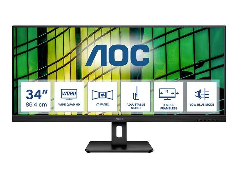 AOC 86,0cm (34)  U34E2M   21:09 2xHDMI+DP black 4ms