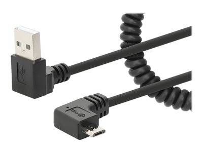 0766623356237 - - USB-Kabel - USB (nur Strom) (M) gewinkelt zu 4-poliger Micro-USB Typ B (nur Stromversorgung) (M) gewinkelt - USB 20 - 3 A - 1 m