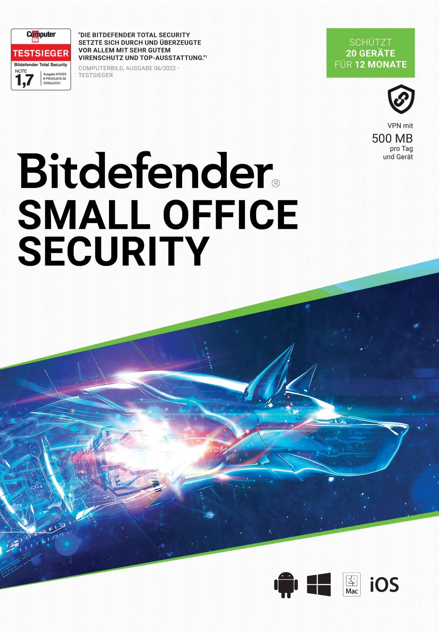 Bitdefender Small Office Security 20 Geräte / 12Mo 20-04774 (BILD1)