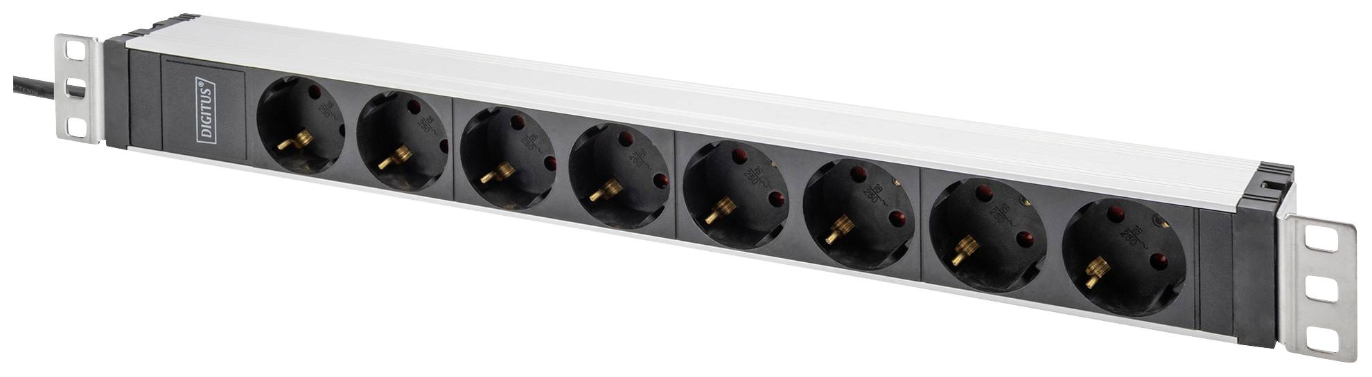 DIGITUS PDU 1HE   8x Schuko 16A Ausgänge 230V/16A schwarz