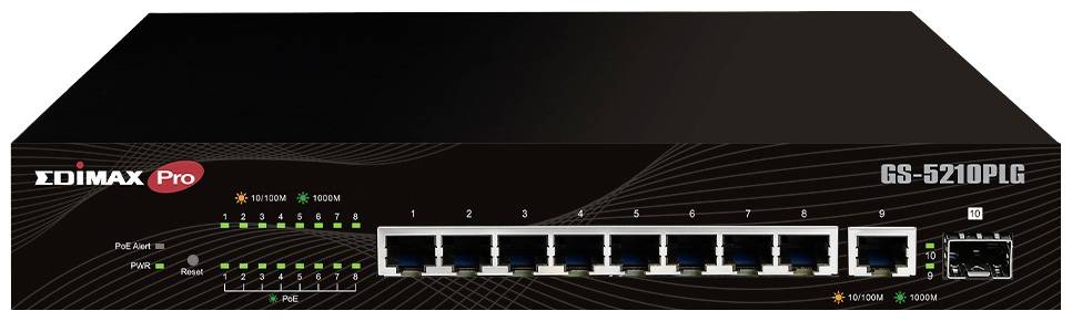 EDIMAX Switch Pro 10x GE GS-5210PLG (POE+) - GS-5210PLG