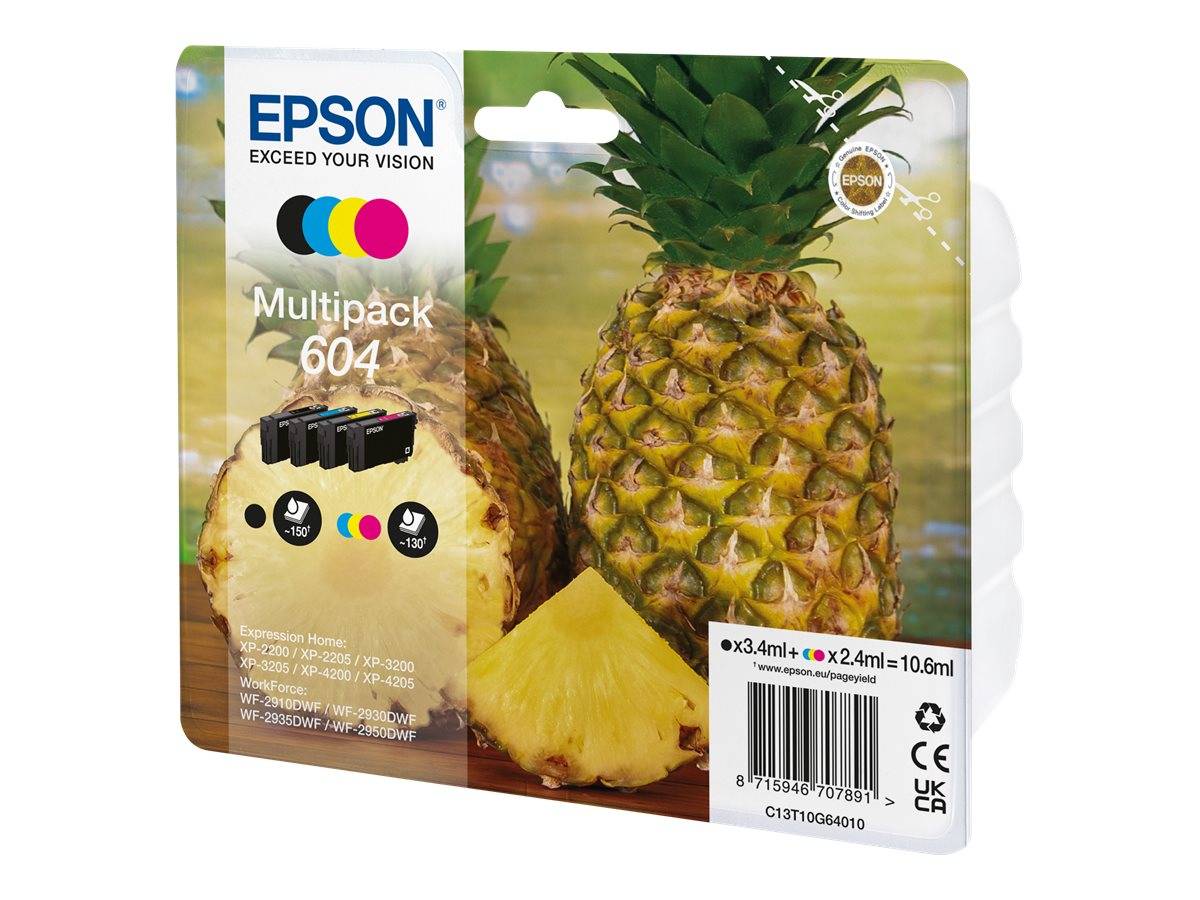 Patrone Epson 604 4er-Pack black + color T10G6 - C13T10G64010