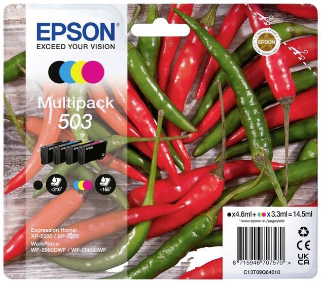 Patrone Epson 503 4er-Pack black + color T09Q6 - C13T09Q64010