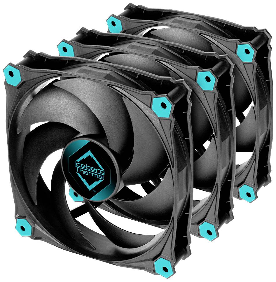 ICEBERG THERMAL IceGALE Silent - 120mm Black (3er Pack)* Lüfter