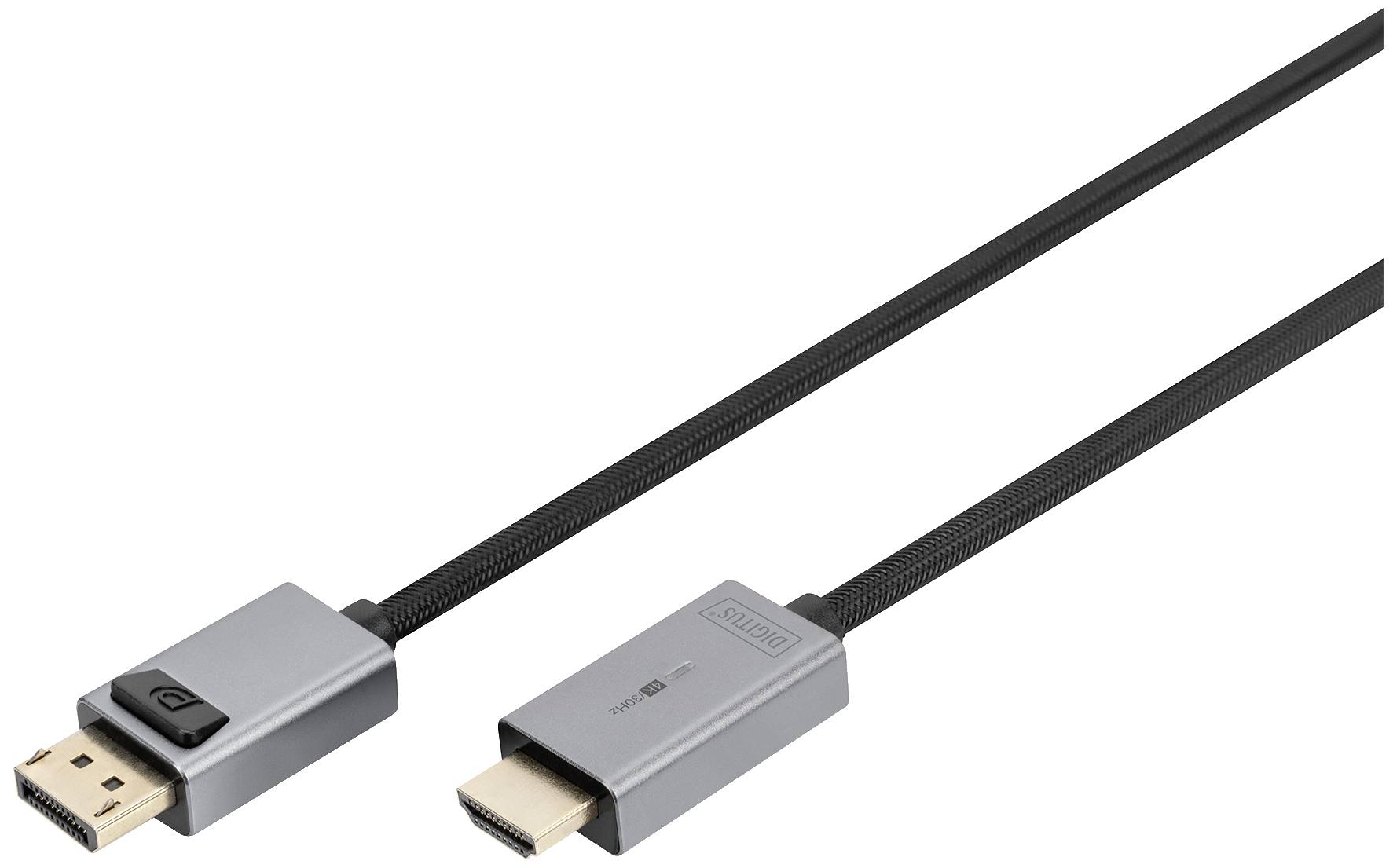DIGITUS DisplayPort Adapterkabel, DP - HDMI Typ A 1m - DB-340202-010-S