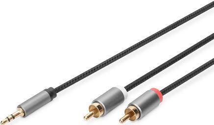 DIGITUS Adapterkabel, 3,5mm Klinke auf Cinch 1m - DB-510330-010-S