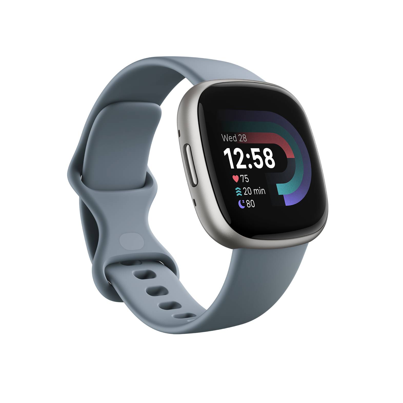 Fitbit Versa 4 Smartwatch Silver Blue Android - FB523SRAG