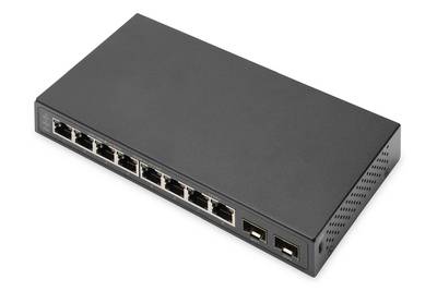 DIGITUS Switch 8-Port Gigabit + 2xSFP unmanaged schwarz - DN-80067