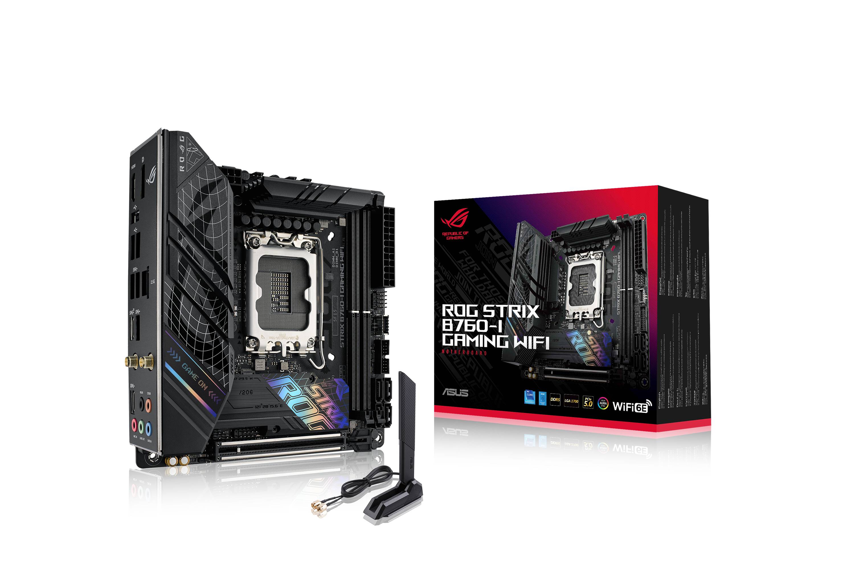 MB ASUS ROG STRIX B760-I GAMING WIFI (Intel,1700,DDR5,mITX) - 90MB1D90-M1EAY0