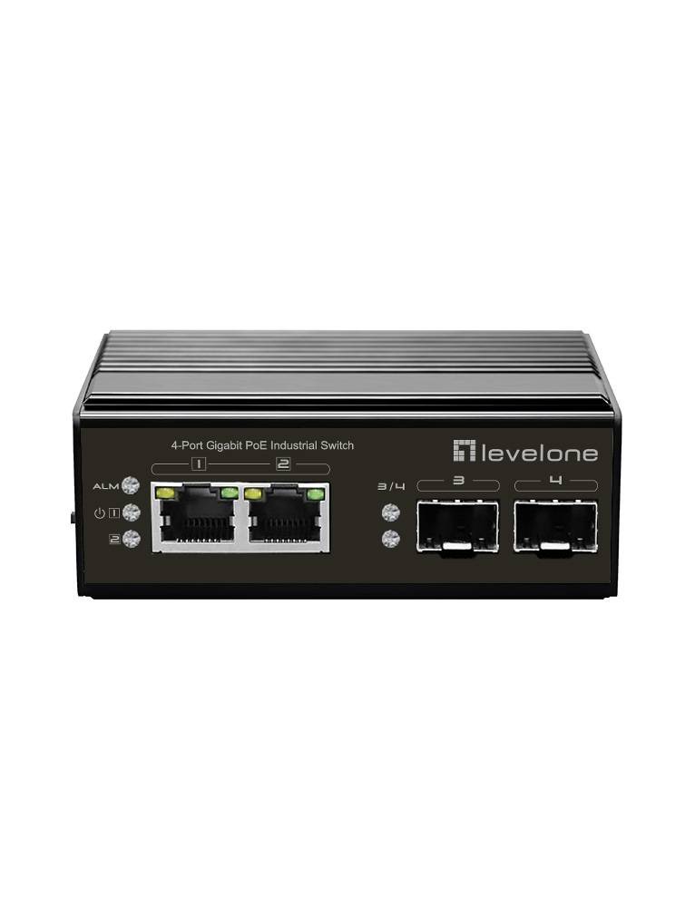 LevelOne Switch 2x GE IGP-0432 2xGSFP 60W 2xPoE+ - IGP-0432