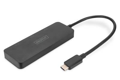 DIGITUS USB-Adapter USB C -> 3x HDMI 4K MST m. Kabel schwarz - DS-45333
