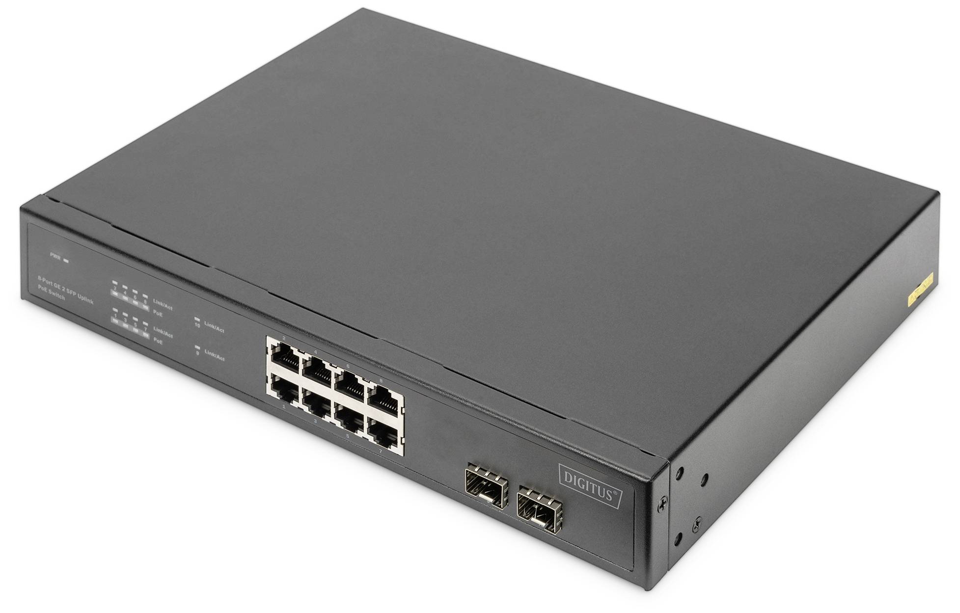 DIGITUS KVM Switch 8-Port 4K 2xSFP 8xPort schwarz - DN-95341-1