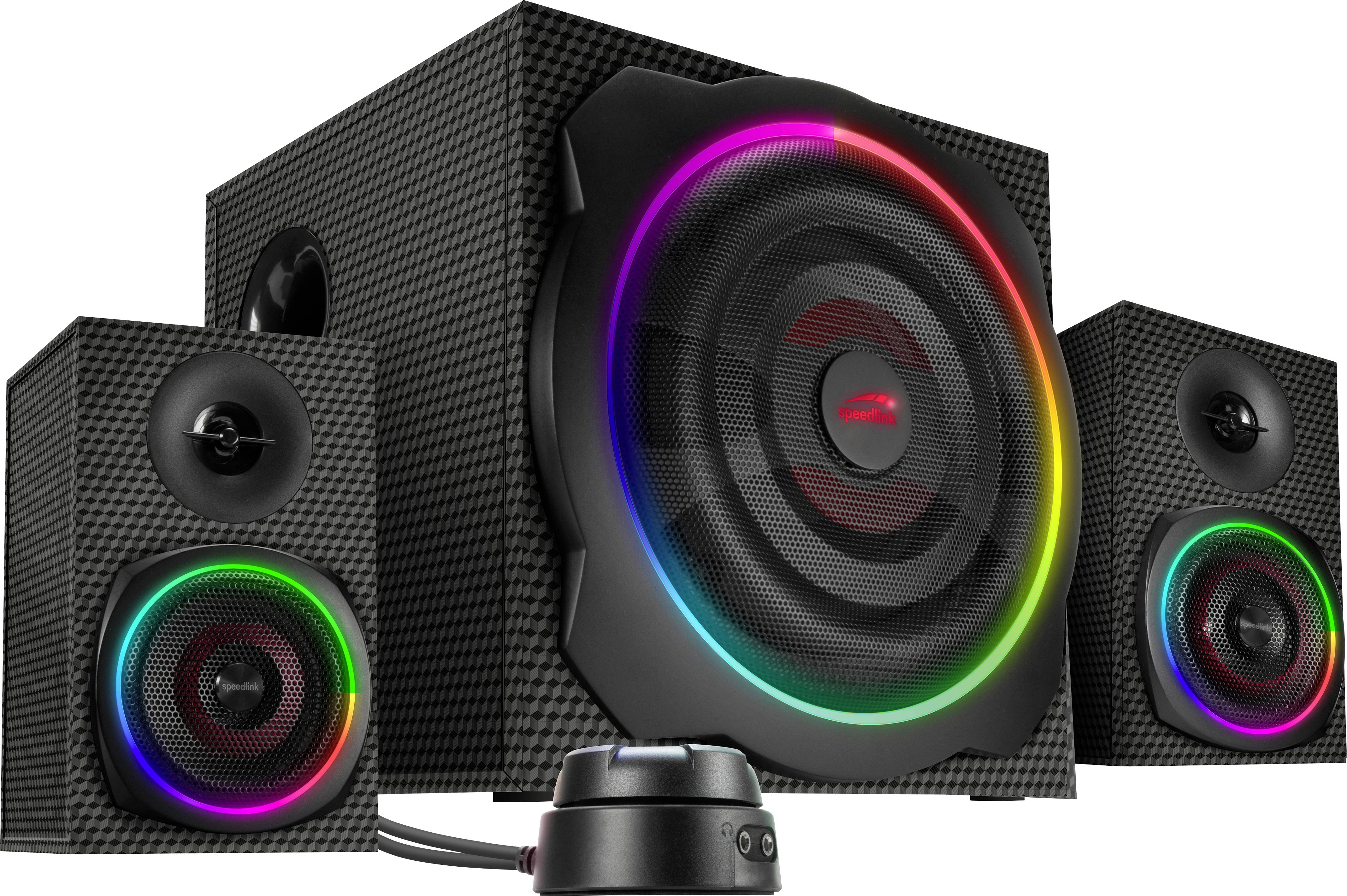 Speedlink Lautsprecher GRAVITY CARBON RGB, 2.1 System, sw retail Speedlink Lautsprecher GRAVITY CARBON RGB, 2.1 System, sw retail