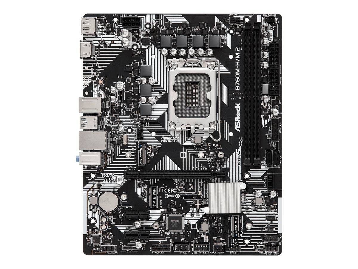 4710483943485 - B760M-H M2 - motherboard - micro ATX - LGA1700 Socket - B760 Mainboard - Intel B760 - Intel LGA1700 socket - DDR5 RAM - Micro-ATX 4710483943485 - B760M-H M2 - motherboard - micro ATX - LGA1700 Socket - B760 Mainboard - Intel B760 - Intel LGA1700 socket - DDR5 RAM - Micro-ATX