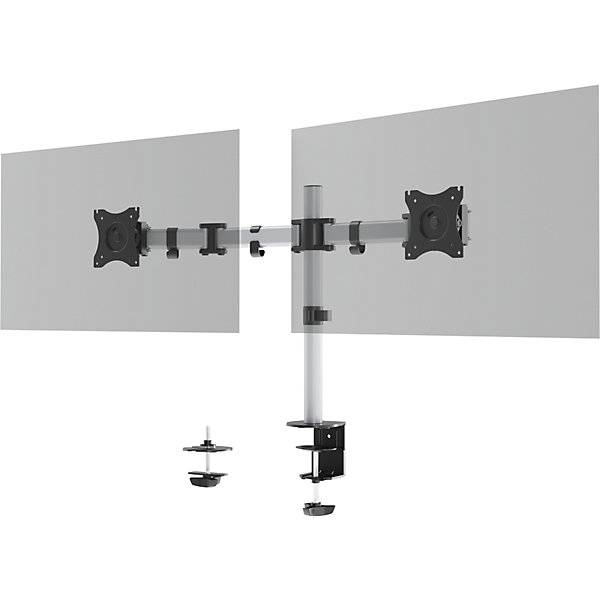 DURABLE Monitorhalterung SELECT für 2 Mon. Tischbef Silber Halterungen