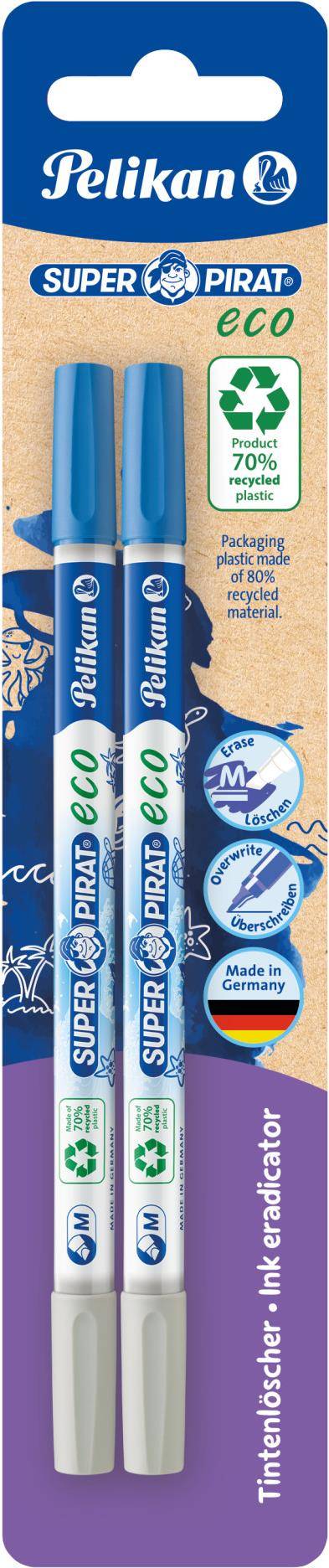 Pelikan Tintenlöscher Super-Pirat eco 850M breit 2er Blister PapierBüroSchreibwar